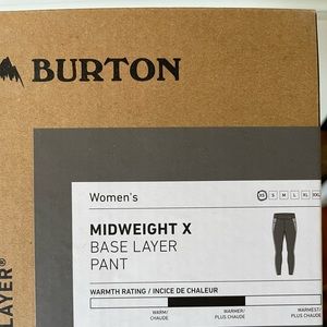 Brand new. Unopened Burton Women’s MidweightxBaseLayer Pant in XS.